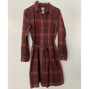 Plaid Long Sleeve Dress